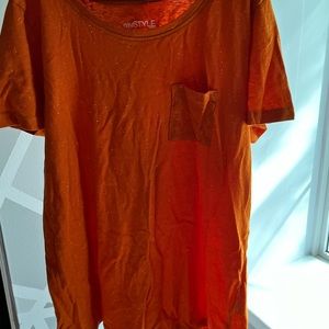 Orange T-Shirt with white specks